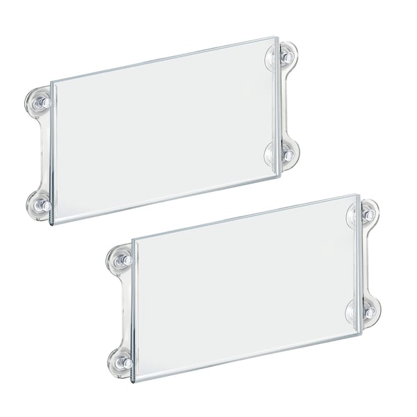14"W x 8.5"H Sign Frame W/ suction cups, PK2
